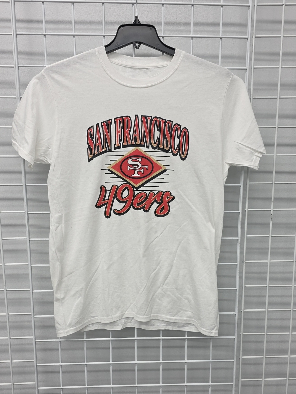 NFL San Francisco 49ers White Graphic Tee Size Large.
